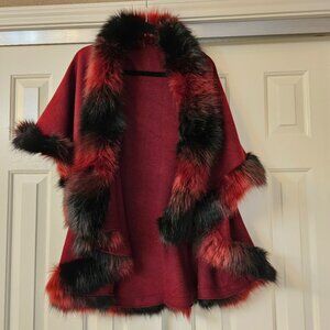 Faux Fur Poncho/Vest